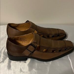 MAD Engine Brown Leather Loafers with Buckle